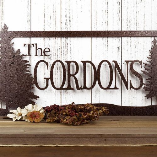 Personalized Distressed Vintage-Look Kitchen Metal Sign Wall Decor (Photo 18 of 20)