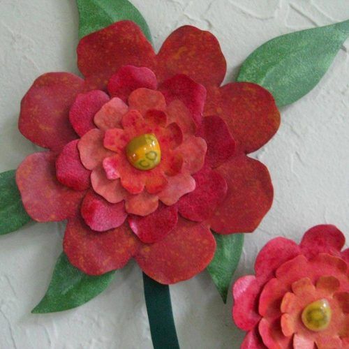 Red Flower Metal Wall Art (Photo 11 of 25)