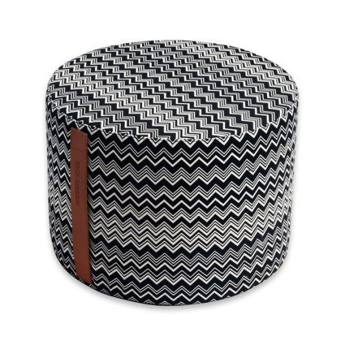 Beige Ombre Cylinder Pouf Ottomans (Photo 1 of 20)