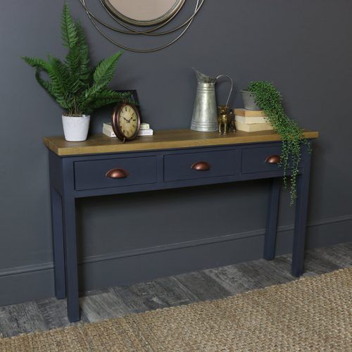 Gray Wood Veneer Console Tables (Photo 11 of 20)