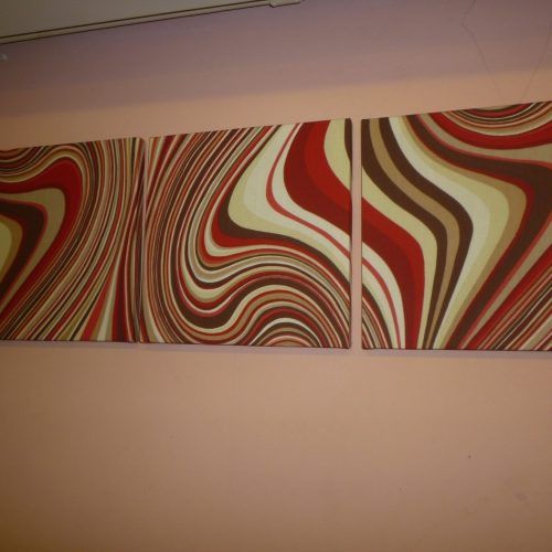 Red Fabric Wall Art (Photo 6 of 15)