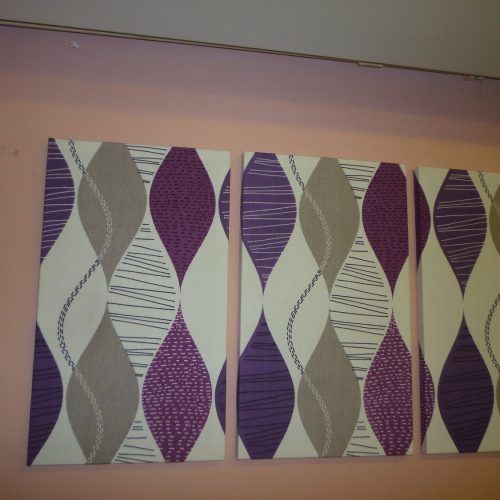 Purple Fabric Wall Art (Photo 2 of 15)