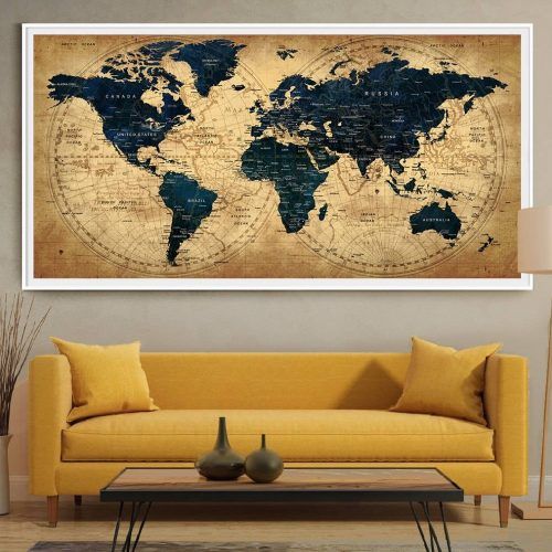 World Map Wall Art (Photo 1 of 20)