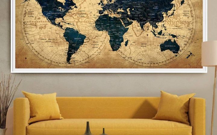 20 Best Ideas World Map Wall Art