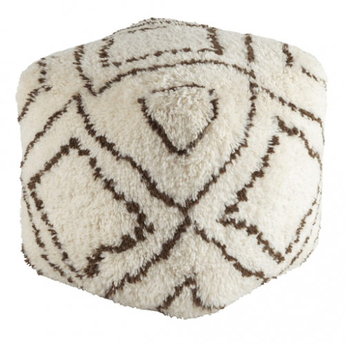 Navy And Dark Brown Jute Pouf Ottomans (Photo 12 of 20)