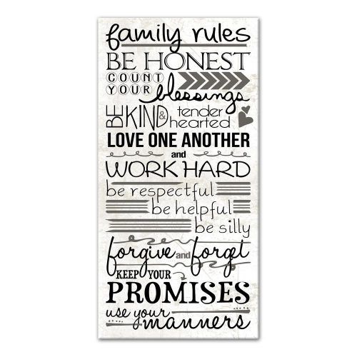 Canvas Wall Art Family Rules (Photo 5 of 15)