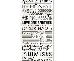 20 The Best Family Rules Wall Art