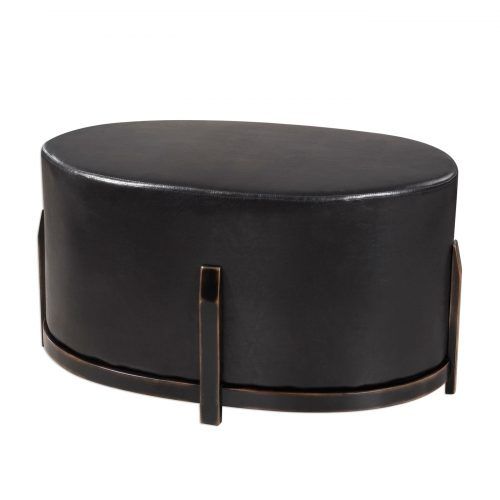 Black Leather Ottomans (Photo 18 of 20)