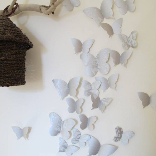 Diy 3D Wall Art Butterflies (Photo 7 of 20)