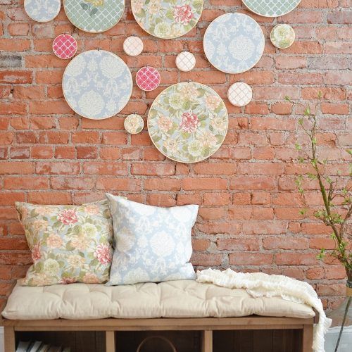 Embroidery Hoop Fabric Wall Art (Photo 6 of 15)