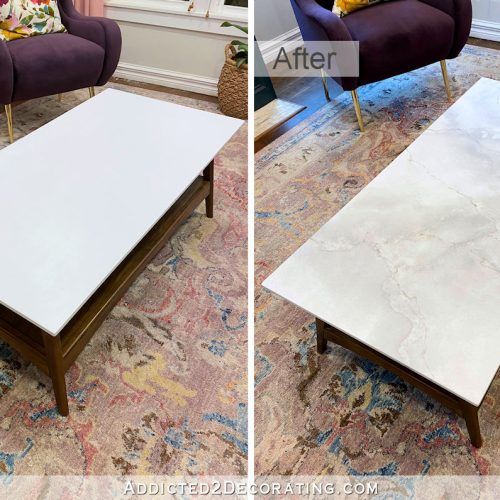 Faux-Marble Top Coffee Tables (Photo 6 of 20)