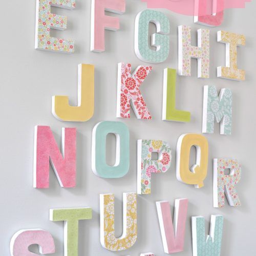 Fabric Wall Art Letters (Photo 3 of 15)