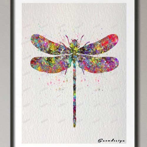 Dragonfly Painting Wall Art (Photo 2 of 20)