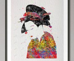 20 Collection of Geisha Canvas Wall Art