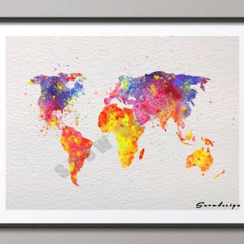 World Map Wall Art Print (Photo 17 of 20)