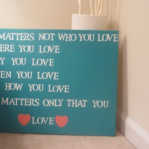 Love Quotes Canvas Wall Art (Photo 6 of 15)