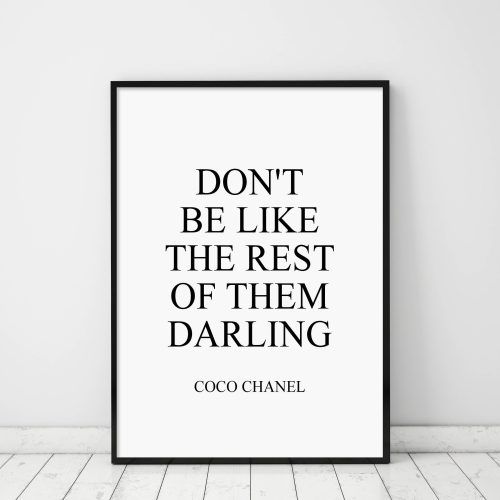 Coco Chanel Quotes Framed Wall Art (Photo 19 of 30)