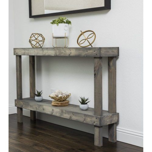 Gray Wood Veneer Console Tables (Photo 19 of 20)