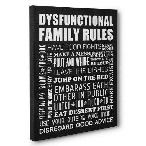 Canvas Wall Art Family Rules (Photo 2 of 15)