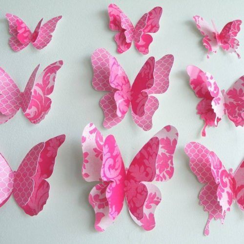 Pink Butterfly Wall Art (Photo 4 of 20)