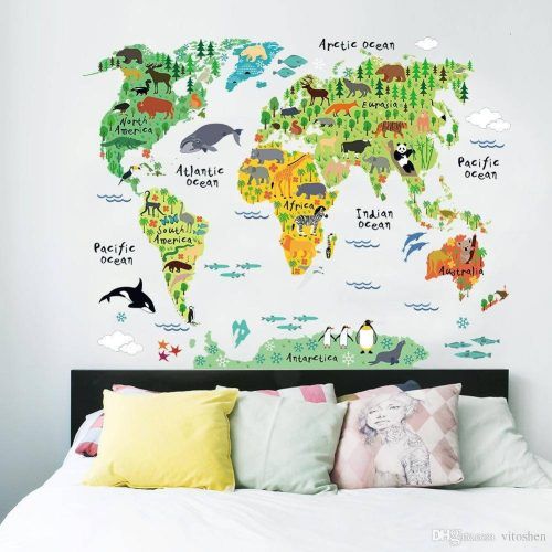 World Map Wall Art Stickers (Photo 4 of 20)