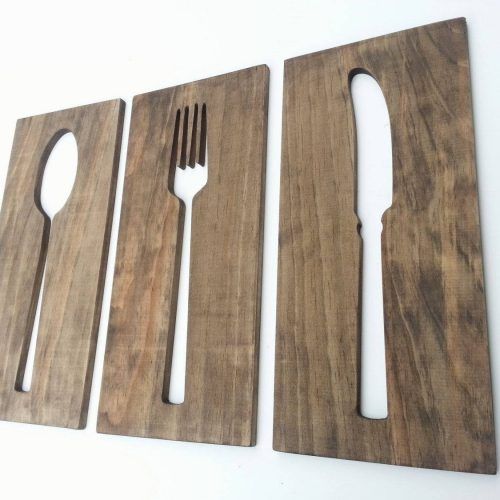 Big Spoon And Fork Wall Decor (Photo 6 of 30)