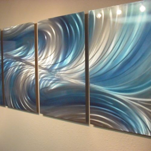 Abstract Metal Wall Art Painting (Photo 5 of 20)