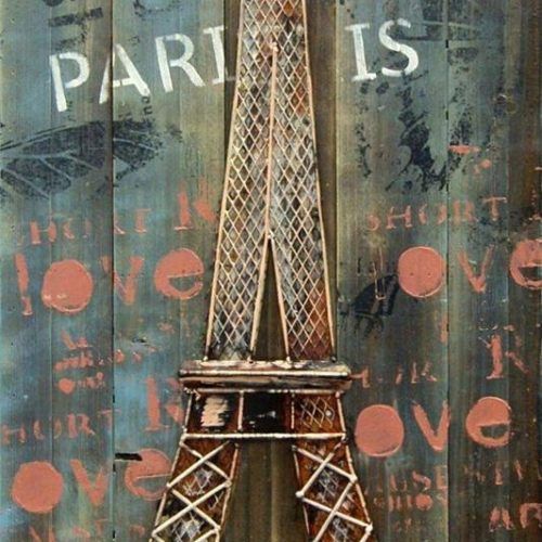 Metal Eiffel Tower Wall Art (Photo 4 of 30)