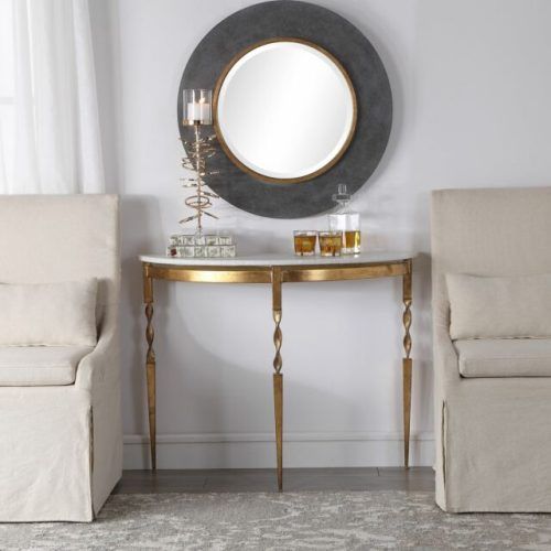 White Marble And Gold Console Tables (Photo 13 of 20)