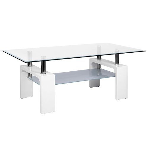 Clear Rectangle Center Coffee Tables (Photo 5 of 20)