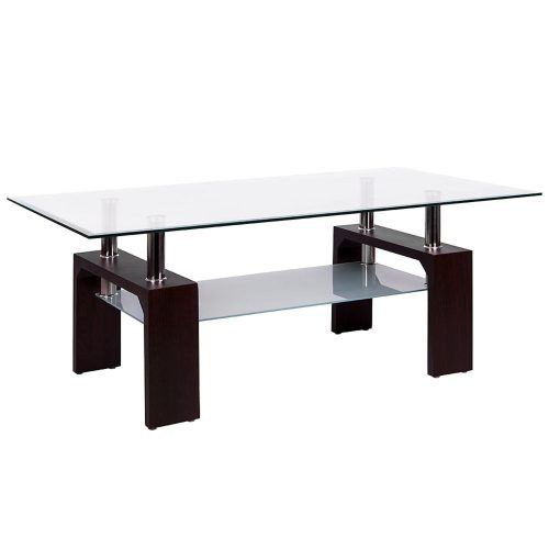 Clear Rectangle Center Coffee Tables (Photo 4 of 20)