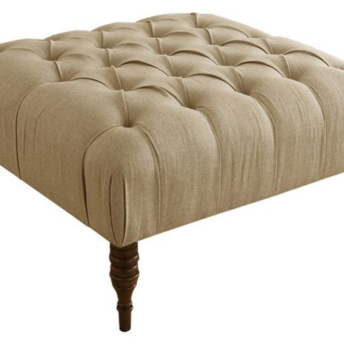 Fabric Tufted Square Cocktail Ottomans (Photo 4 of 20)