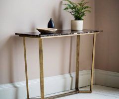 2024 Popular Black Metal and Marble Console Tables