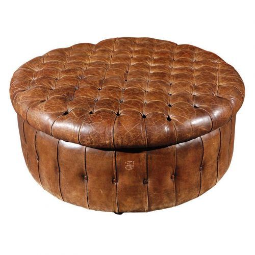 Leather Pouf Ottomans (Photo 10 of 20)