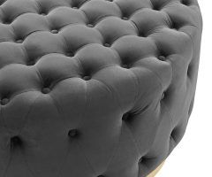 The 20 Best Collection of Tufted Gray Velvet Ottomans