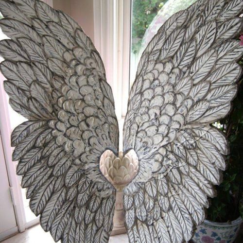 Angel Wings Sculpture Plaque Wall Art (Photo 1 of 20)