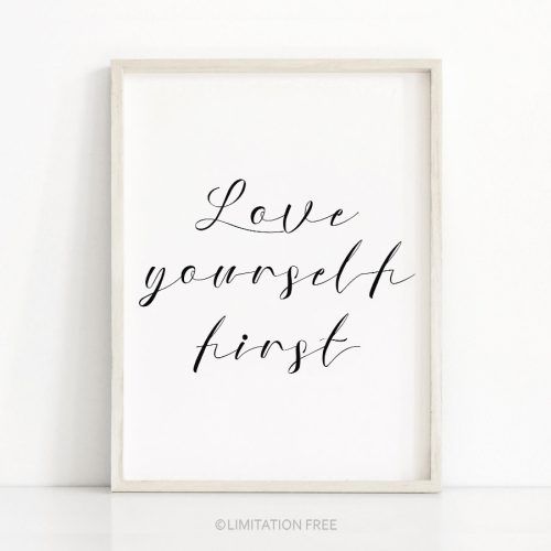 Rectangle Like Yourself Inspirational Typography Wall Plaque (Photo 11 of 20)