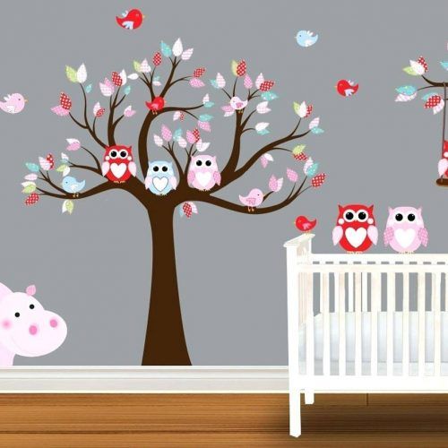 Owl Wall Art Stickers (Photo 13 of 15)
