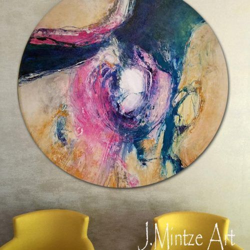 Contemporary Abstract Round Wall Decor (Photo 9 of 20)