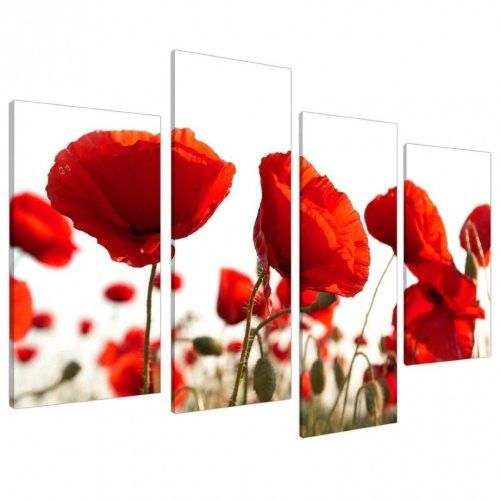 Red Poppy Canvas Wall Art (Photo 9 of 20)