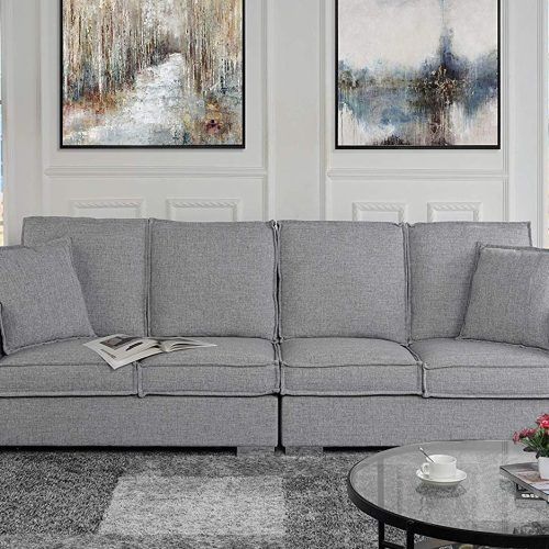 Gray Linen Sofas (Photo 10 of 20)