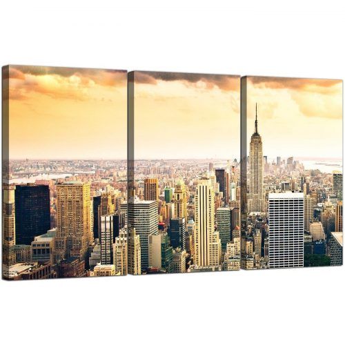 Canvas Wall Art Of New York City (Photo 7 of 15)