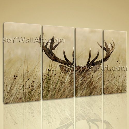 Deer Canvas Wall Art (Photo 1 of 15)