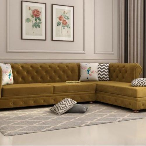 Modern L-Shaped Fabric Upholstered Couches (Photo 16 of 20)