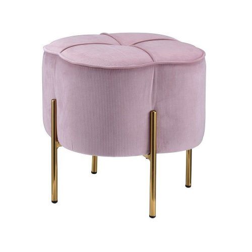 Pink Fabric Banded Ottomans (Photo 8 of 20)
