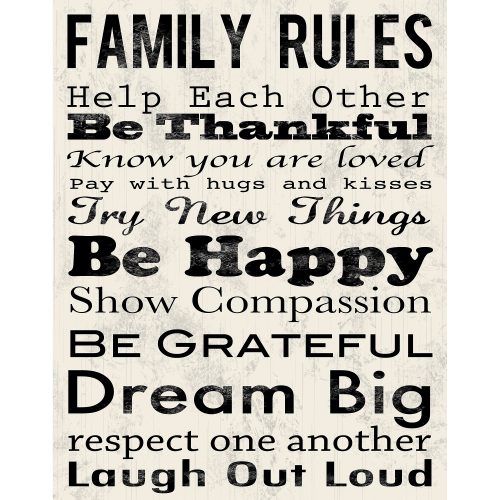 Canvas Wall Art Family Rules (Photo 6 of 15)