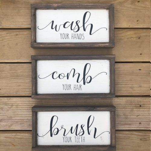 3 Piece Wash, Brush, Comb Wall Decor Sets (Set Of 3) (Photo 5 of 20)
