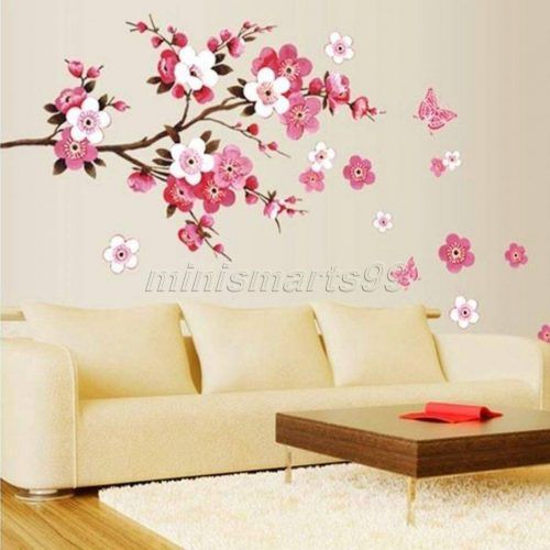 Red Cherry Blossom Wall Art (Photo 11 of 30)