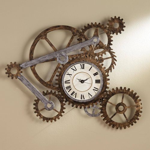 Abstract Wall Art With Clock (Photo 9 of 20)