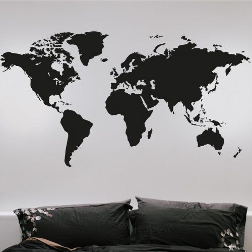 Vinyl Wall Art World Map (Photo 4 of 20)
